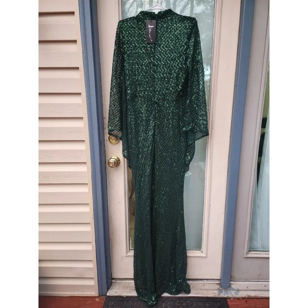 Missord Green‎ Mermaid Sequin Evening Dress - Picture 2 of 10